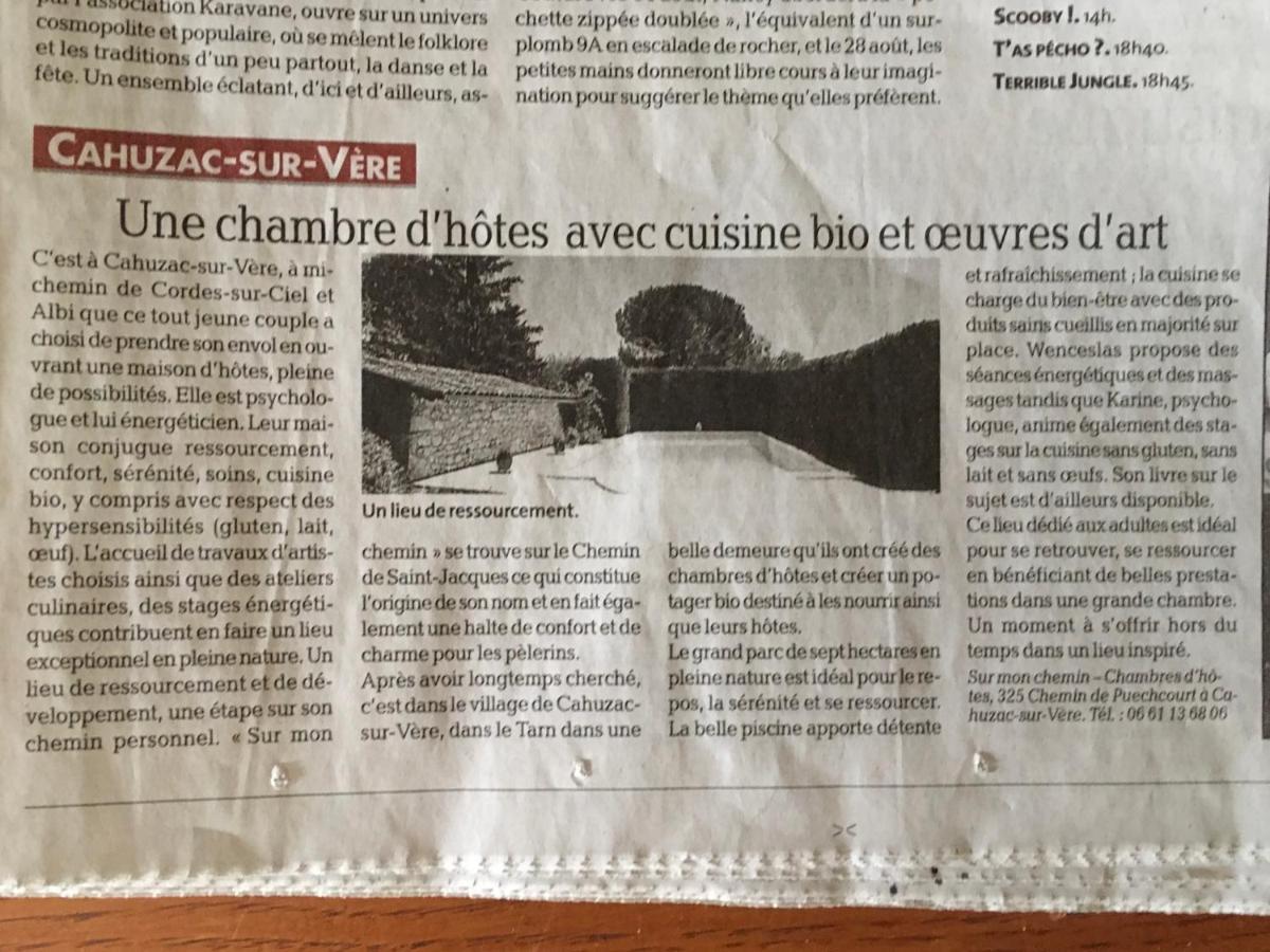 Sur Mon Chemin Chambres D'Hotes Cahuzac-sur-Vère Екстериор снимка